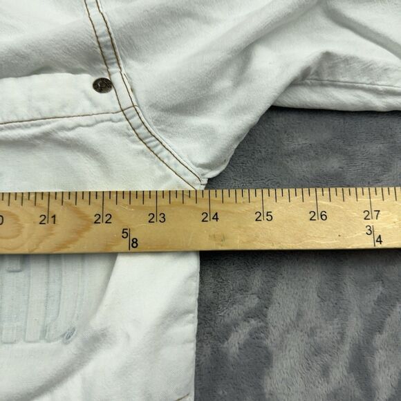 Vintage 1990's Get Used By Elie Shirt Mens Size M White Snap Button Up Oversized - Picture 7 of 8
